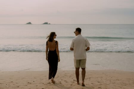 Golden hour couple portraits on the beach in El Nido — Aubrey Stills Studio