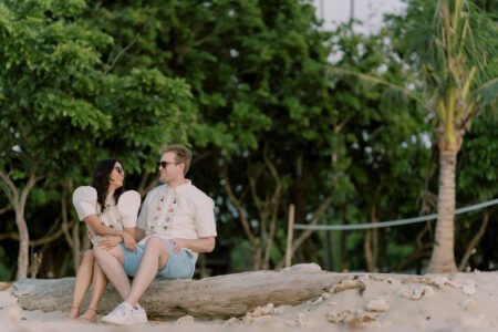 Limestone cliffs and lagoon backdrop, El Nido wedding photography — Aubrey Stills Studio