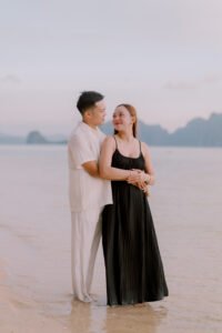 Limestone cliffs and lagoon backdrop, El Nido wedding photography — Aubrey Stills Studio