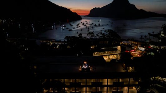 Golden hour couple portraits on the beach in El Nido — Aubrey Stills Studio