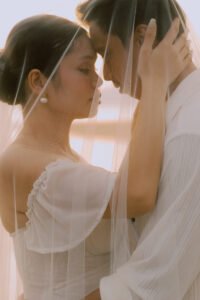 Limestone cliffs and lagoon backdrop, El Nido wedding photography — Aubrey Stills Studio