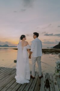 Golden hour couple portraits on the beach in El Nido — Aubrey Stills Studio